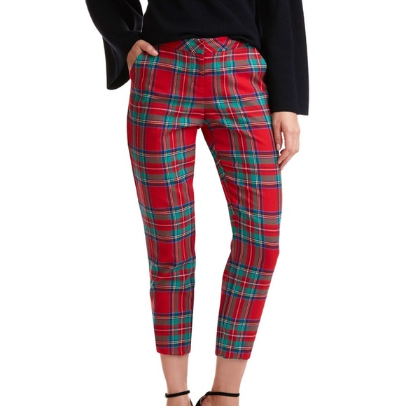 Vineyard Vines Red Plaid Ankle Pants - Picture 2 of 10
